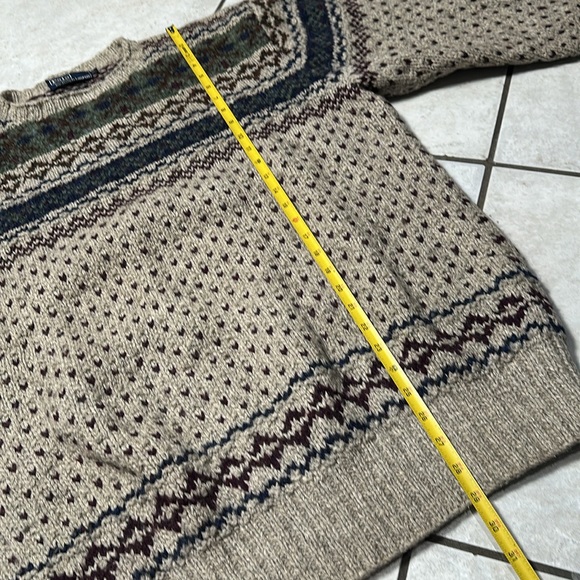 Polo Ralph Lauren Hand Knit Wool Silk Linen Blend Pullover Fairs Isle Sweater - Picture 9 of 13
